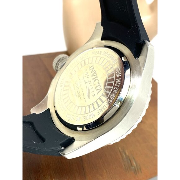 Invicta Mens Watch 35658 Pro Diver Quartz Blue Dial Pepsi Bezel Rubber Band 50mm - Picture 6 of 14